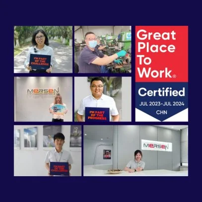 Employés de Mersen China pour l'obtention du Great Place to Work