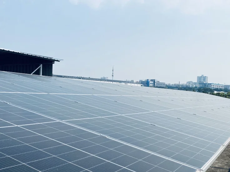 solar panels roof Mersen Chongqing site in China