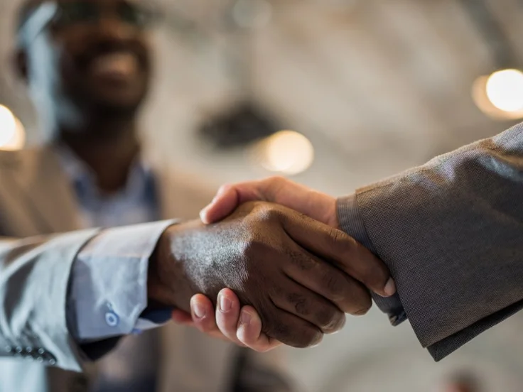 men shaking hands