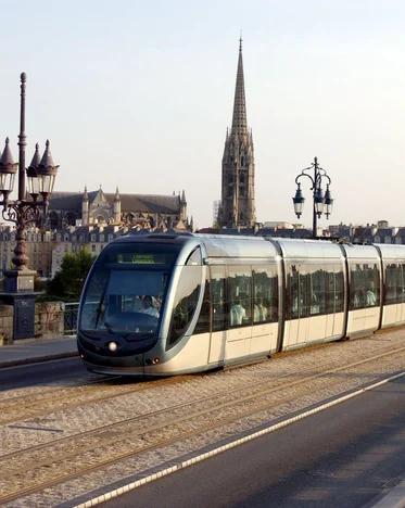 tramway in a city